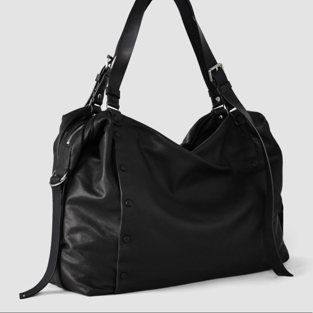 All Saints Darling Bowling Bag 100% leather duffle